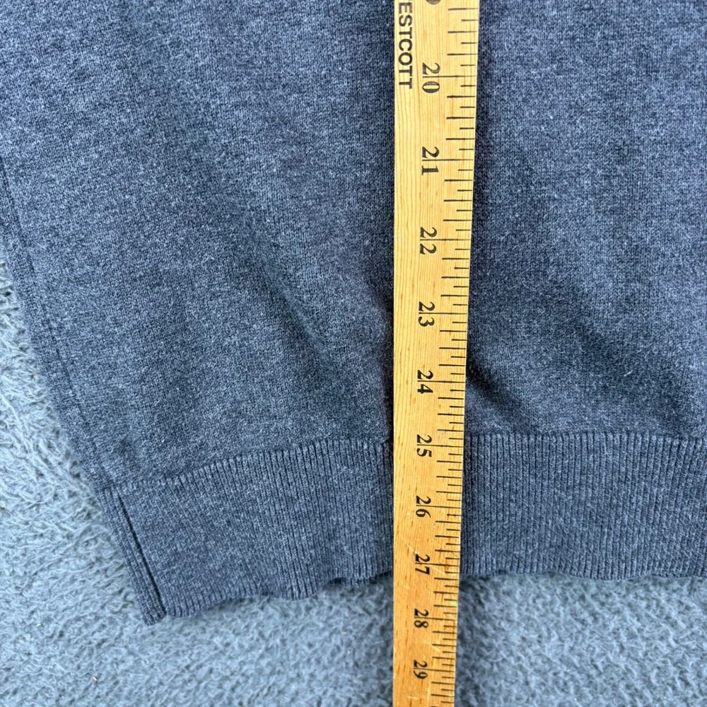 Banana Republic Mens Small Gray Cotton Henley Shawl Collar Pullover Sweater 8897